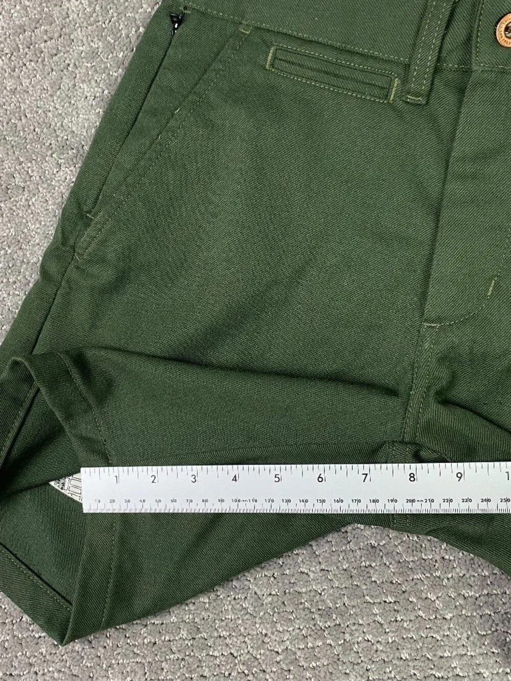 Civic by Taylor Stitch Shorts Men's 30 Green 8" Inseam - Picture 11 of 11